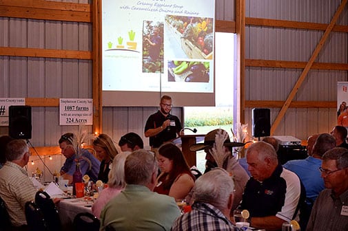 Speaker at farm to table dinner