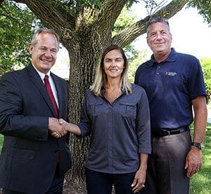 Photo of Tim Hood, Joan Strong, and Jeff Reinke