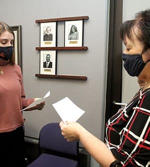 Hannah Boldt sworn in by Terri Grimes