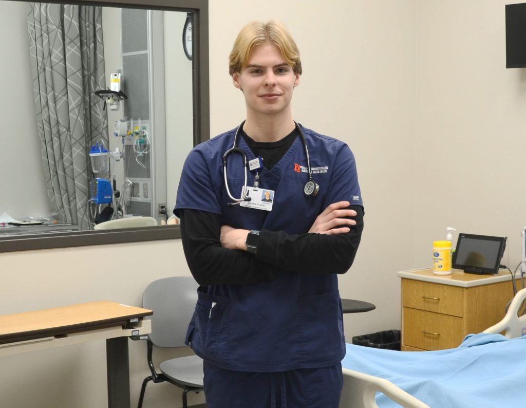 a portrait picture of a dummy patient