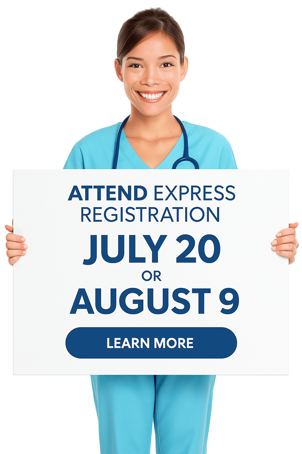 Attend express registration July 20th  or August 9th. Learn more about express registration.