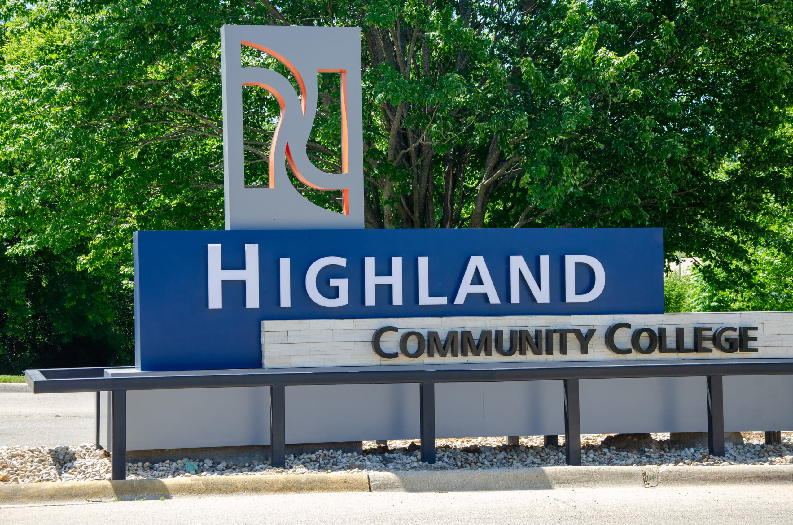 Highland Community College sign