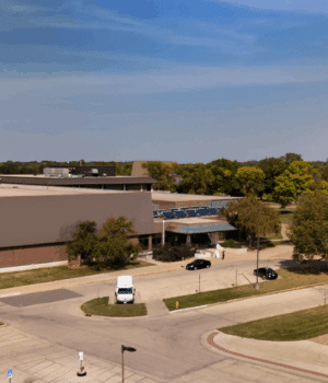 Aerial view of Highland's Sports Center and YMCA