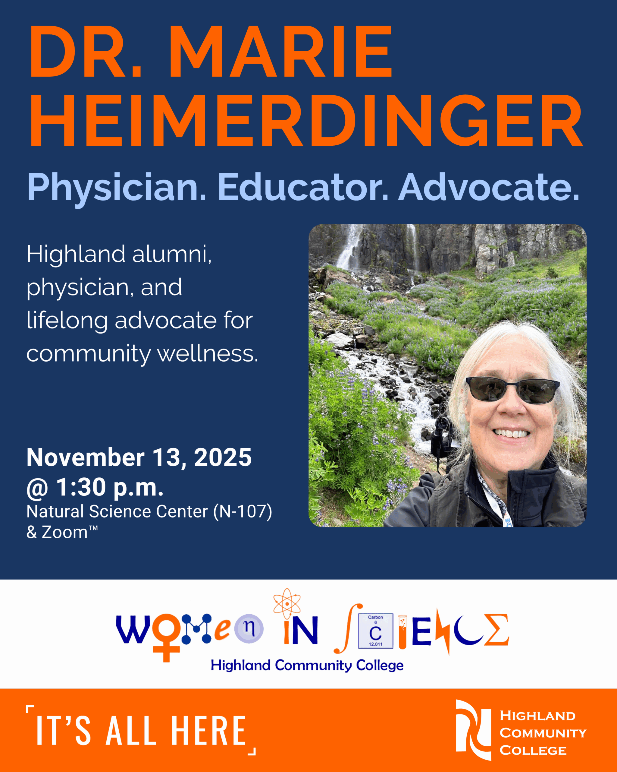 Dr. Marie Heimerdinger to Speak at Highland Community College