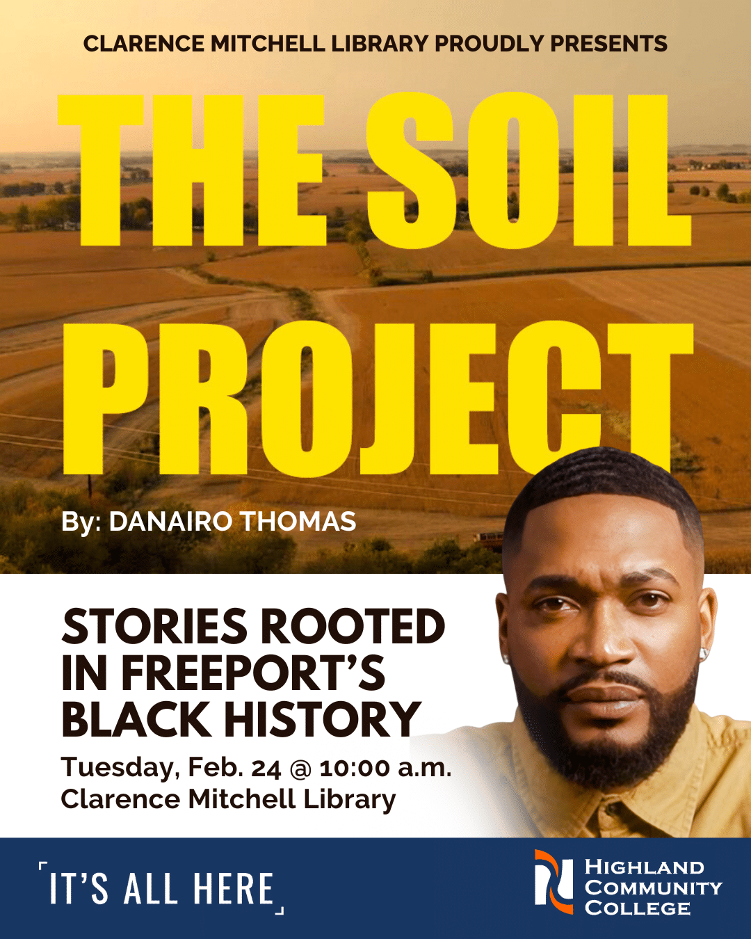 Clarence Mitchell Library at HCC Presents The Soil Project: Stories rooted in Freeport’s Black history