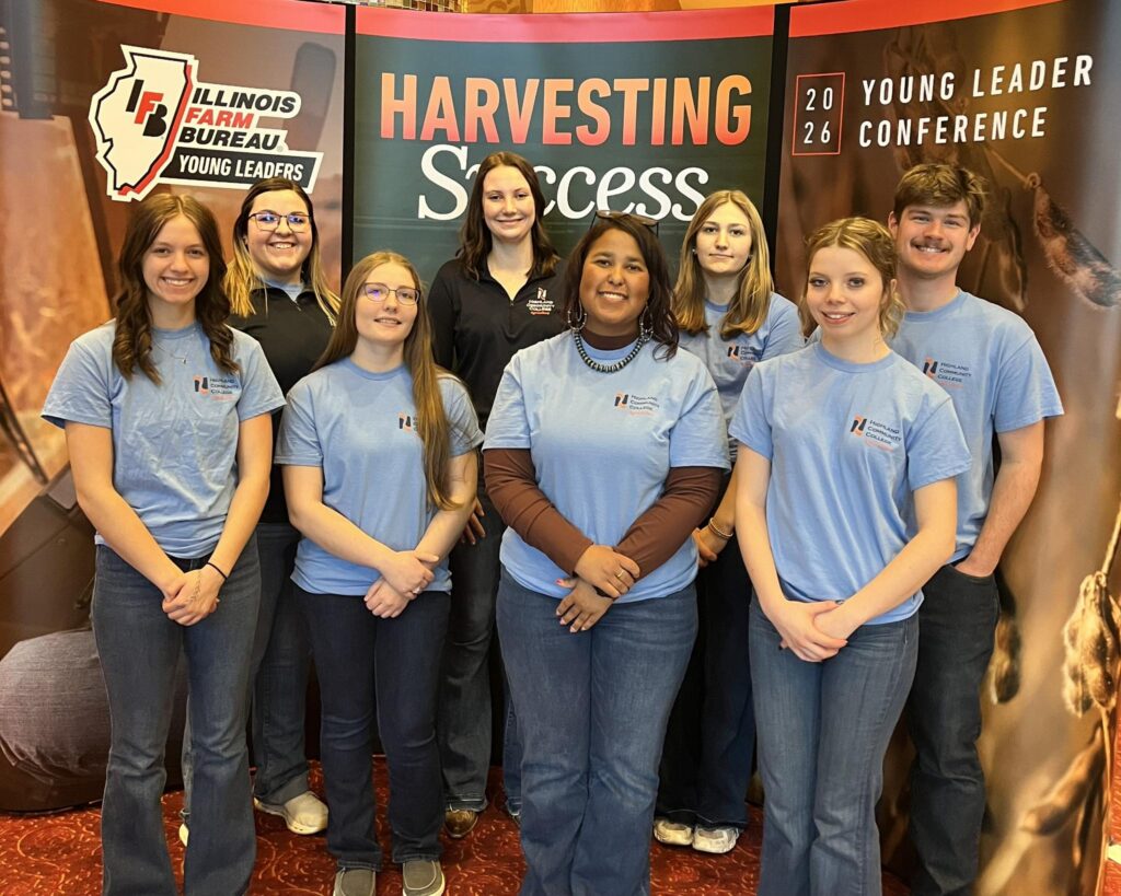 Eight members of the Highland Community College Collegiate Farm Bureau recently attended the Illinois Farm Bureau® (IFB) Young Leader Conference