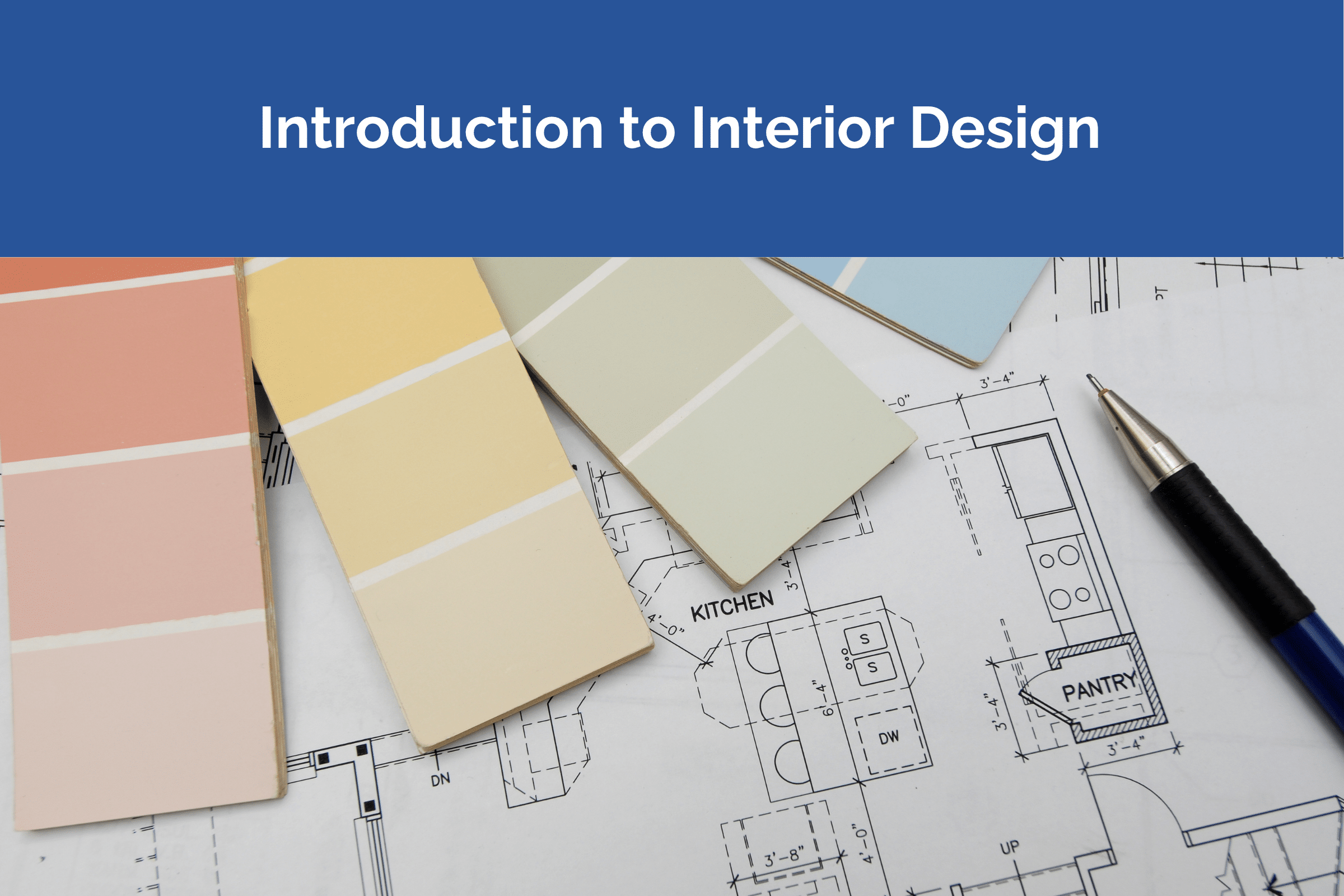 color cards over architecture drawings