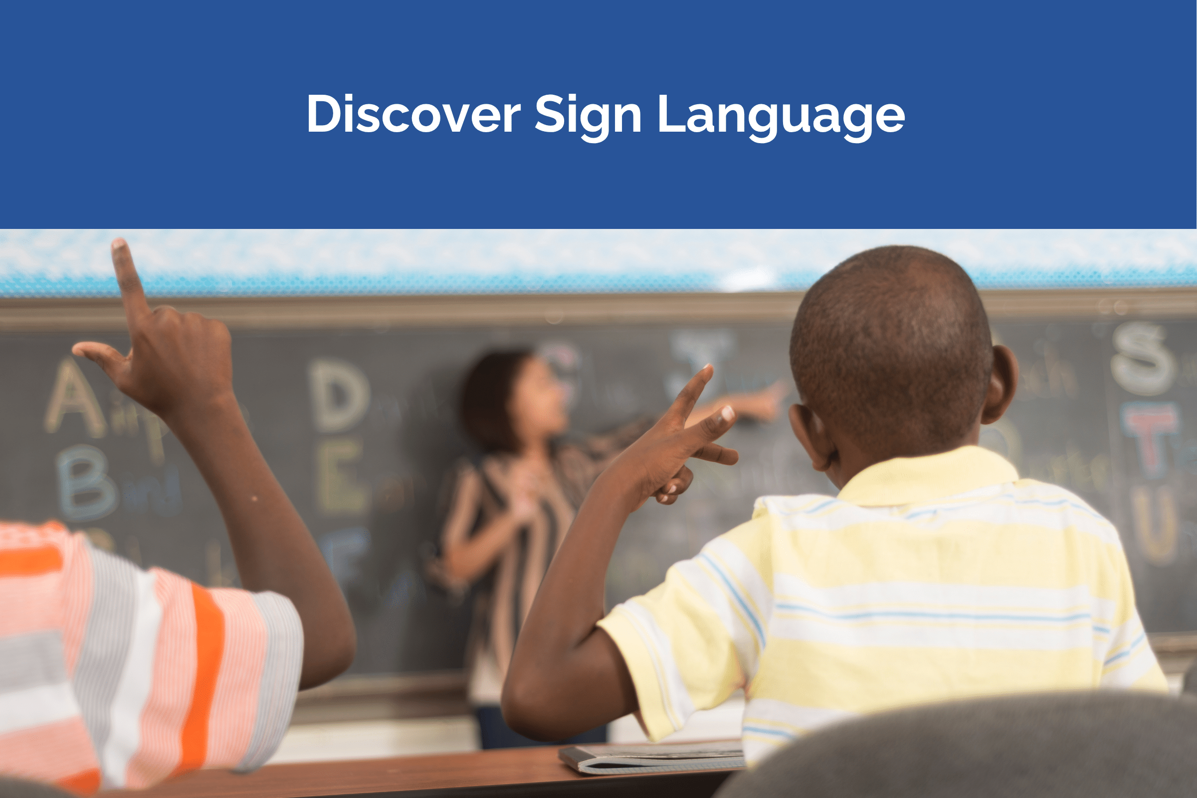 children learning sign language