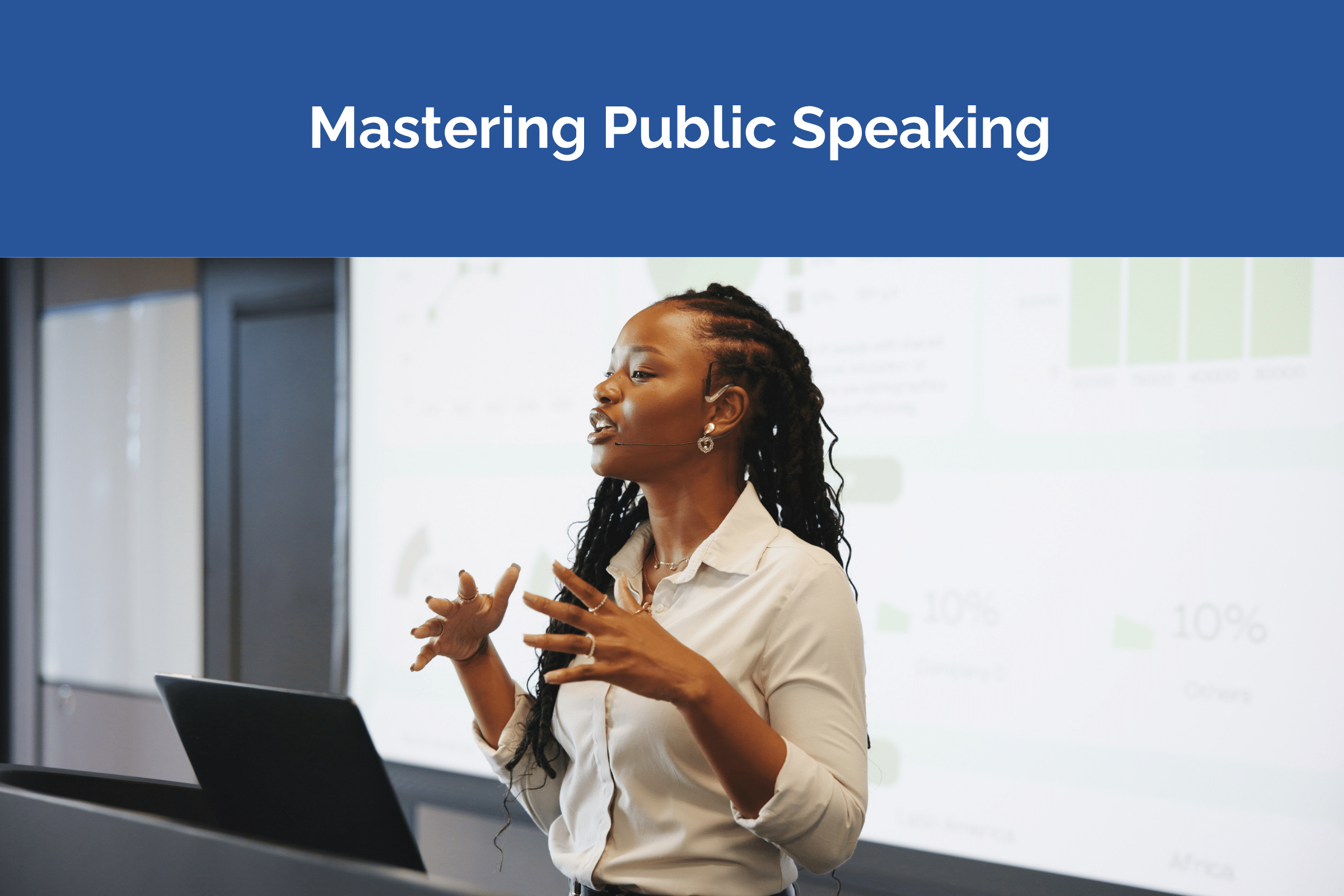 woman public speaking