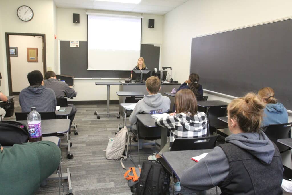 math classroom with students